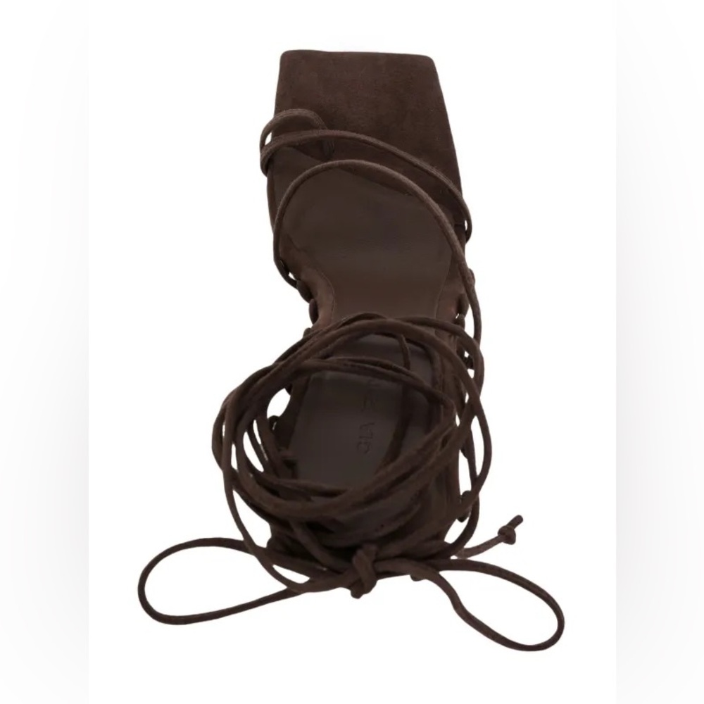 GIABORGHINI suede Brown Lace-Up Women's heels - Picture 2 of 8